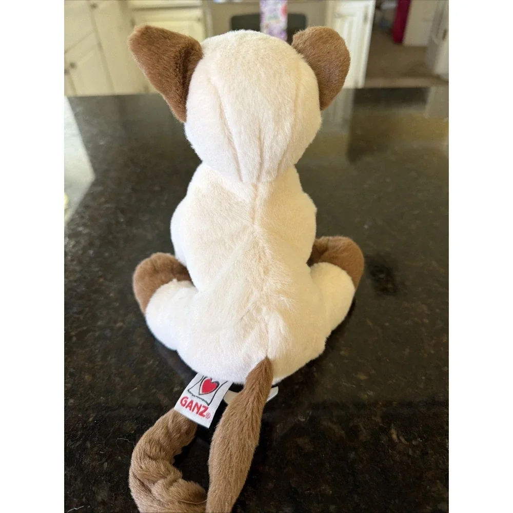 Ganz Webkinz Siamese HM160 Cat Kitty White Brown No Code Plush Plushie Stuffed A
